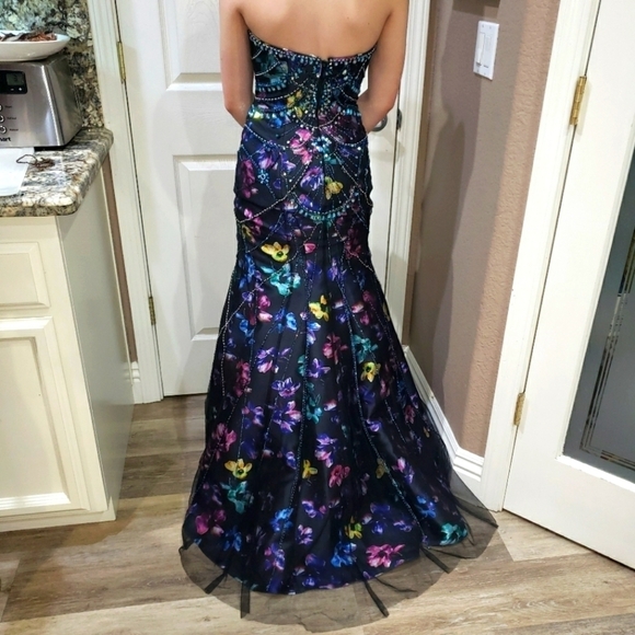 ELLIE Wilde mermaid sparkly sequin beaded prom wedding ball formal dress… - Picture 4 of 17